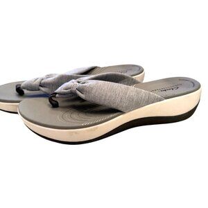 Clarks Arla Glison Cloudsteppers Size 9 EU40 Gray Fabric Sandal NWB